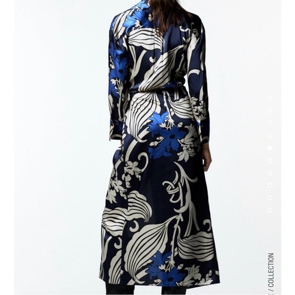 ZARA SS23 PRINTED SHIRT DRESS MIDI WRAP FRONT 7732/343/218 - Picture 7 of 10